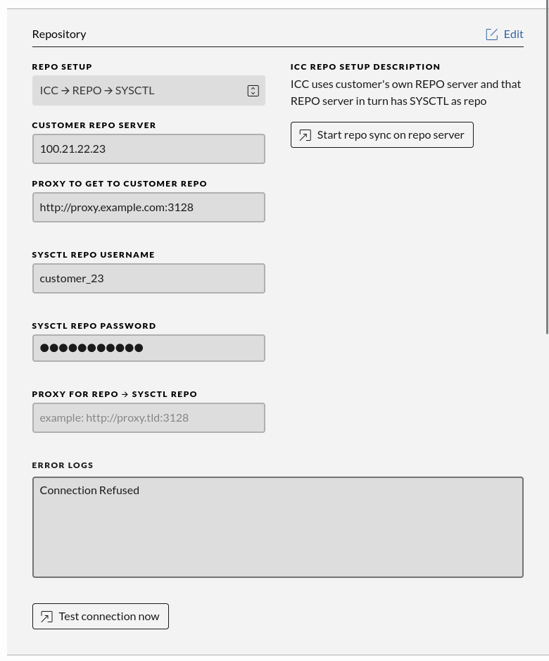 Repository settings