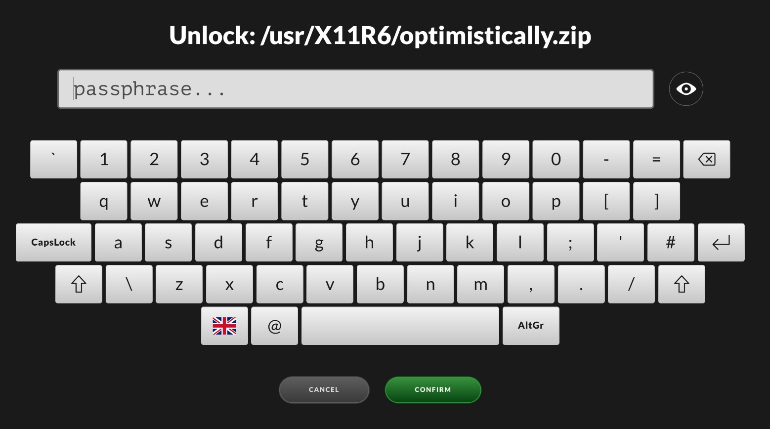Encrypted file